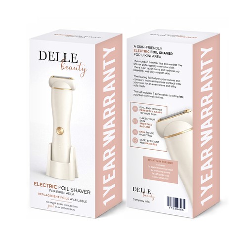 Minimalistic packaging for Shaver