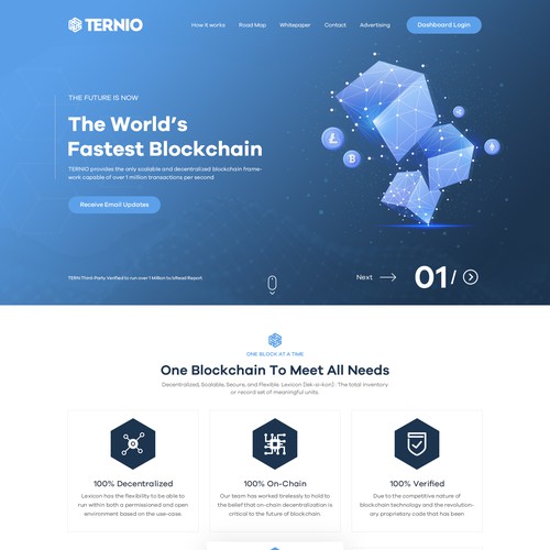 B2B Block Chain Company Website design