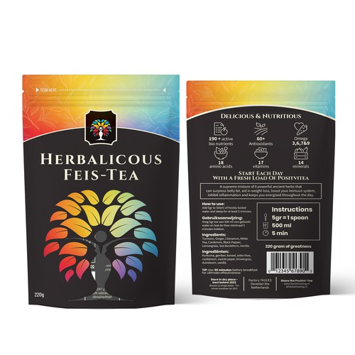 Packaging Design for Herbalicious Feis Tea