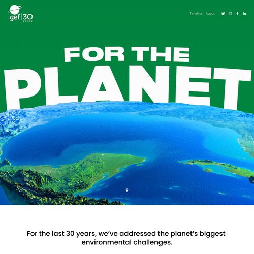 GEF 30 Anniversary Web Design