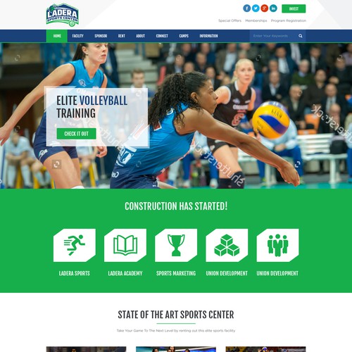 Sports Center Website Redesign
