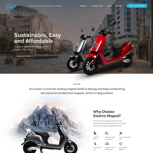 Design concept for e-moped rental company