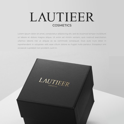 Lautieer Wordmark Logo With Negative Space