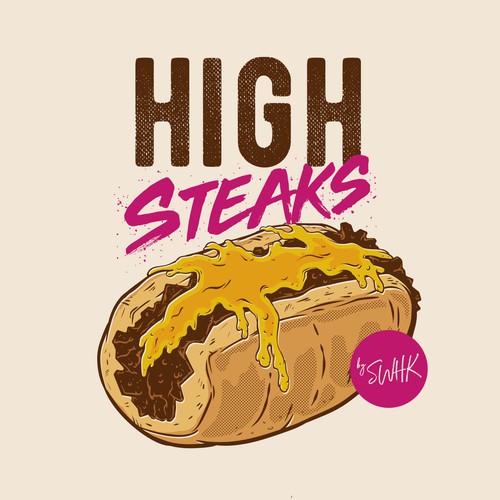 Philly style cheese steak logo