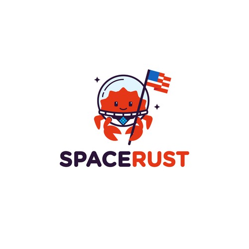 Playful logo for Space Rust