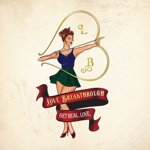 vintage classy, tasteful logo for LOVE BREAKTHROUGH