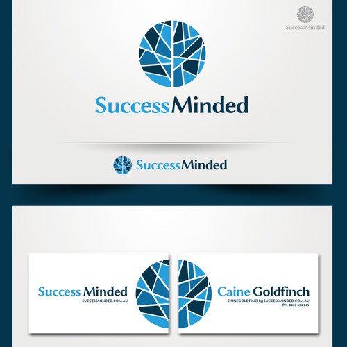 logo and business card for Success Minded