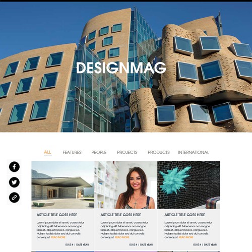 Web magazine design