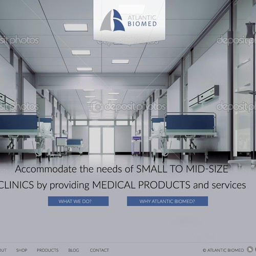 Create an engaging website design for a healthcare company.