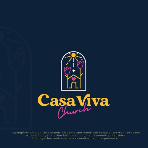 Logo for a YOUNG and VIBRANT Latino - American church