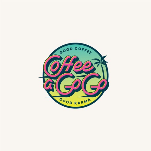 Retro Lettering Logo for Coffee Truck