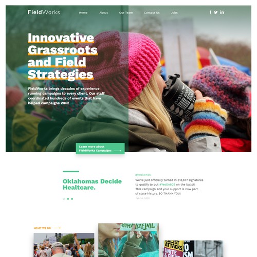 Website for petition drive management company.