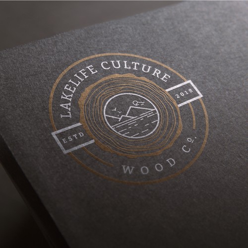 Sophisticated logo for Lakelife Culture Woodworking.