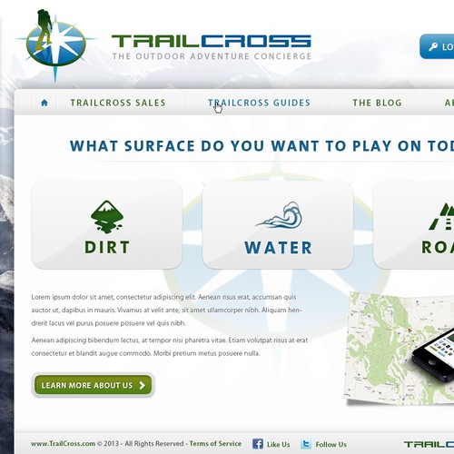 website or app design for TrailCross.com
