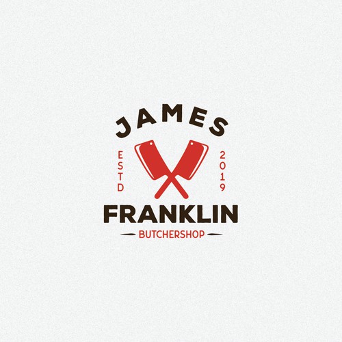 Bold vintage logo for a butchershop
