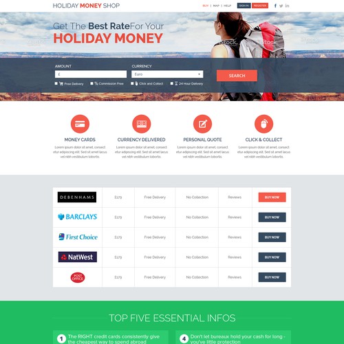 Travel Money comparison Site