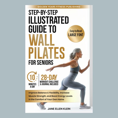 Step-by-Step Illustrated Guide to Wall Pilates for Seniors Ebook Cover