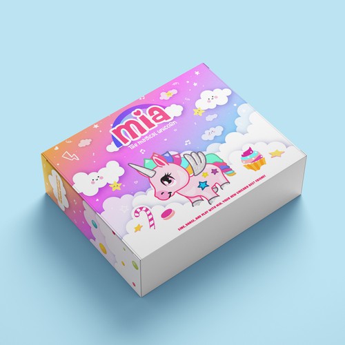 Mia the magical unicorn toy packaging 