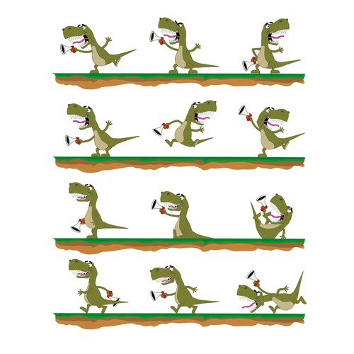 Illustrate Disruptasauras, our Dinosaur Mascot and his sidekick(s)!