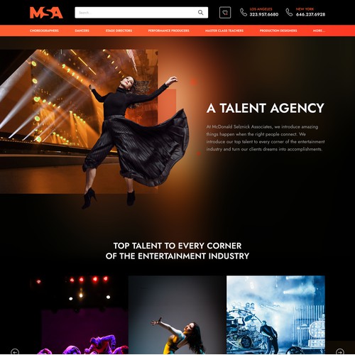 Talent Agency Website