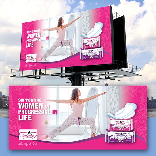 Design an empowering billboard for Femcare