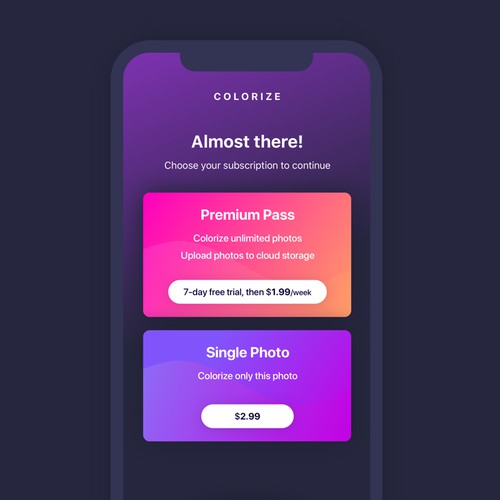 App contest design entry