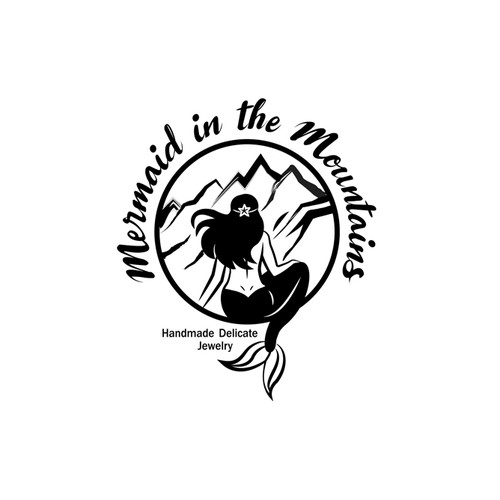 Logo with a mermaid for a handmade jewelry company