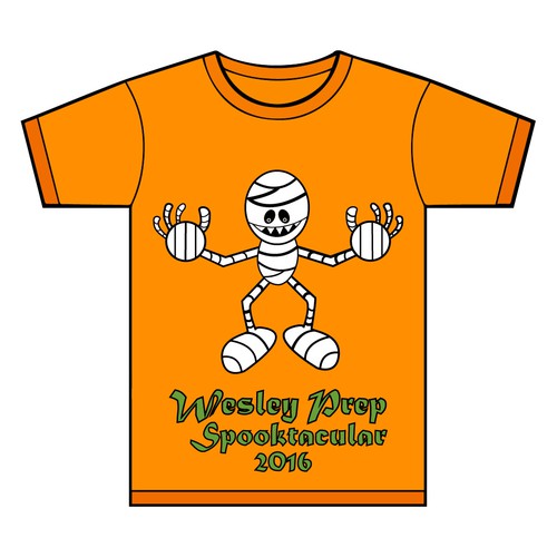Wesley Prep Halloween t-shirt design.