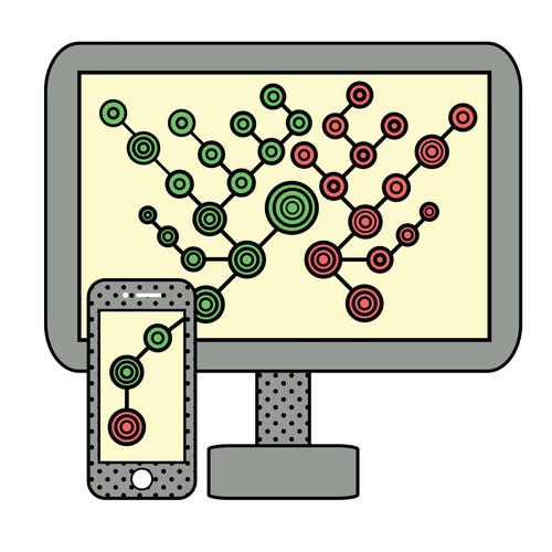 Creating bauhaus style graphics for a product management consultancy website