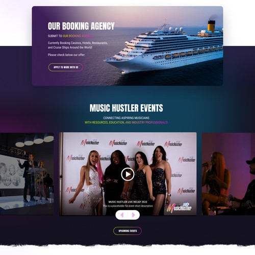 Website design for music business