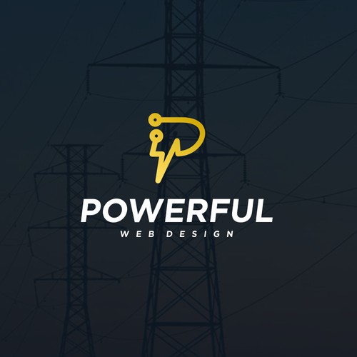 Logo for Web Design Company that Makes Websites for Power Companies - Powerful