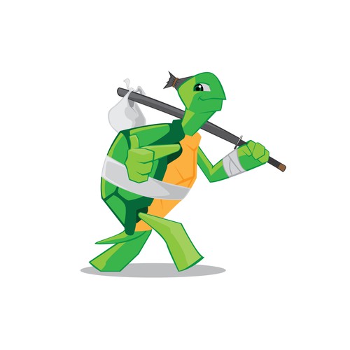 Playful Adventure Turtle mascot for Travel Club