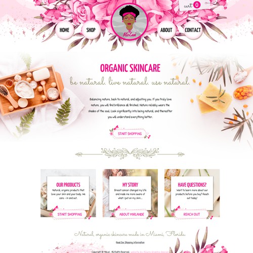 Feminine Organic Skincare Website