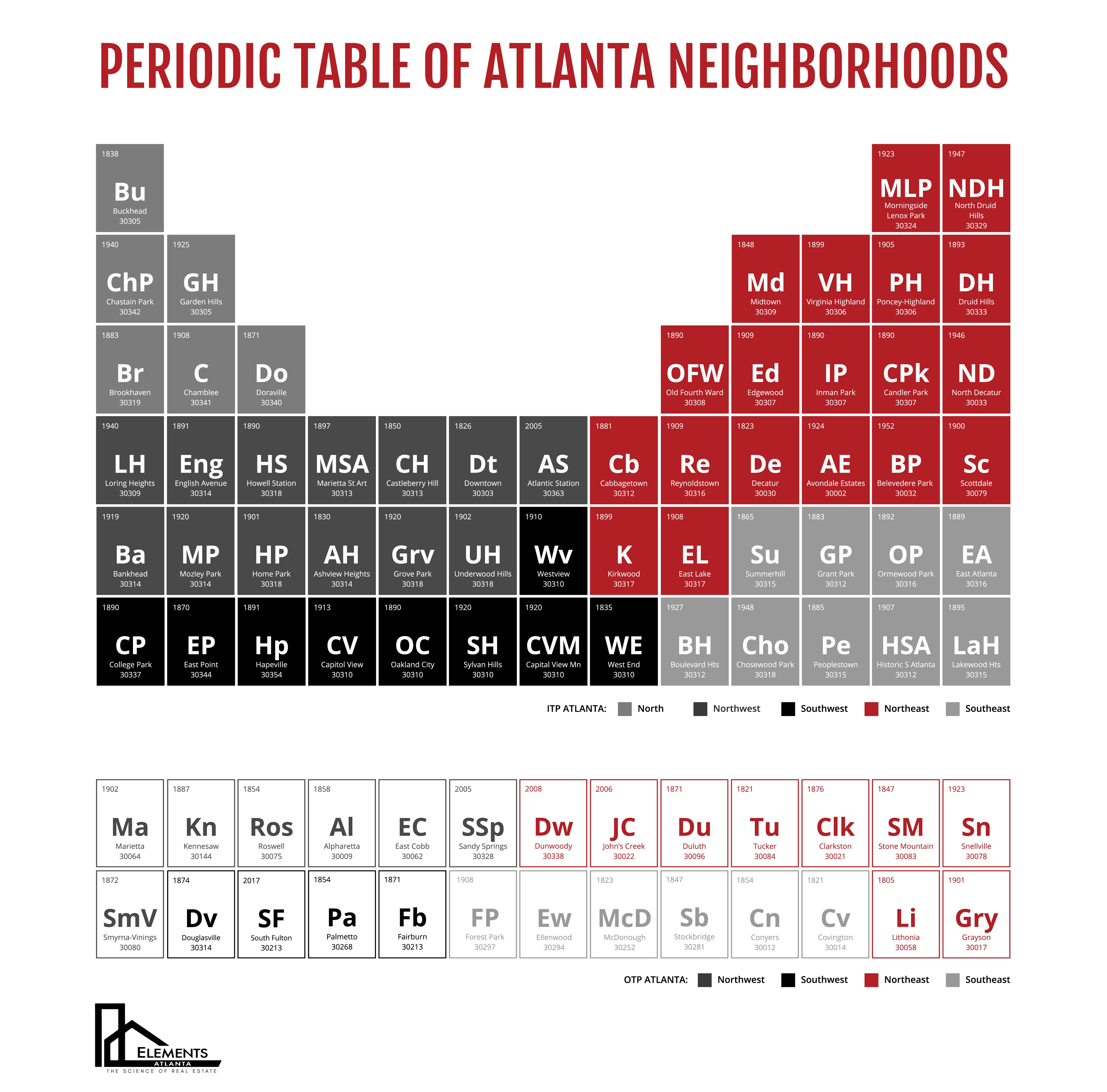Neighborhood Map of Atlanta revisions