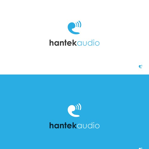 Create an creative hearing and ear logo for Hantek Audio