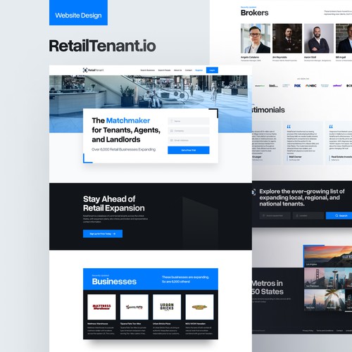 RetailTenant.io - Landing Page Design