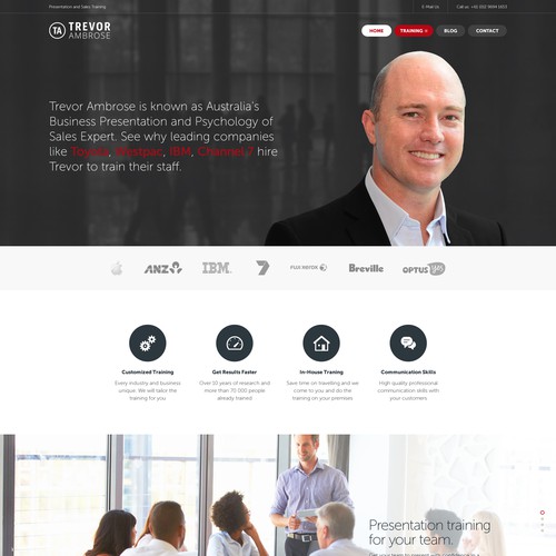 Website design for Trevor Ambrose