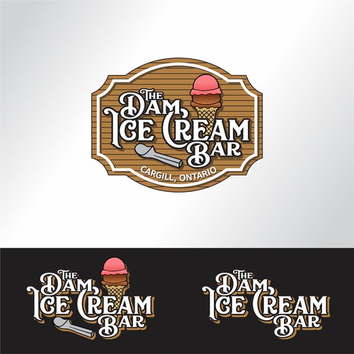 Logo design for The Dam Ice Cream Baar