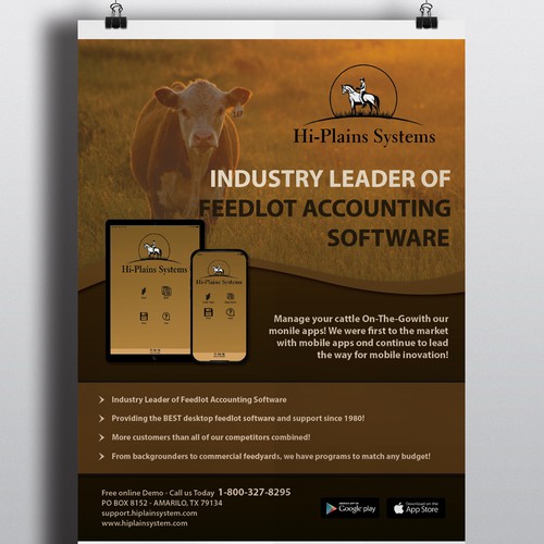 Poster design for Feedlot Accounting Software