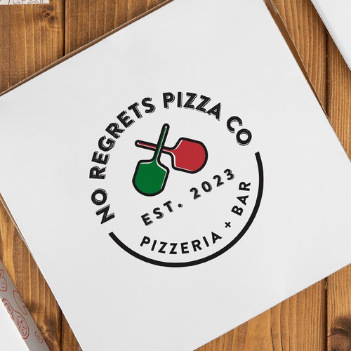 Logo for "No Regrets Pizza Co"