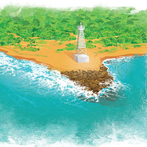 Punta Brava - illustration to canned NEIPA