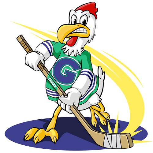 Chicken Hockey Player 
