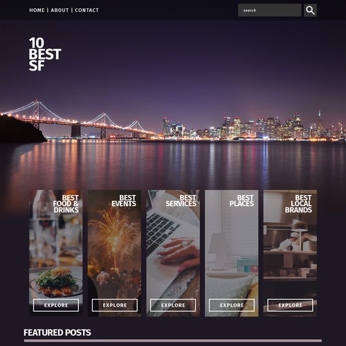 an Elegant and Clear City Guide Website