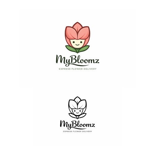 Express Flower Deliver Logo Design