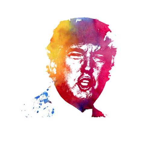 Donald Trump Water Color Effect