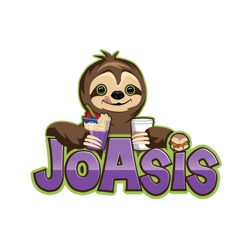 Brazilian chill logo featuring a happy sloth