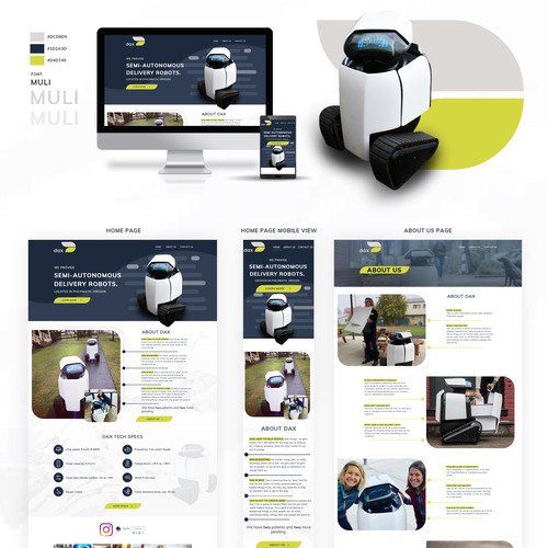 Webpage for delivery robot
