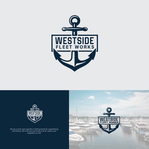 Marine style logo for boating company