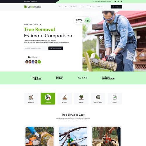 Redesign Tree removal Service Landing Page