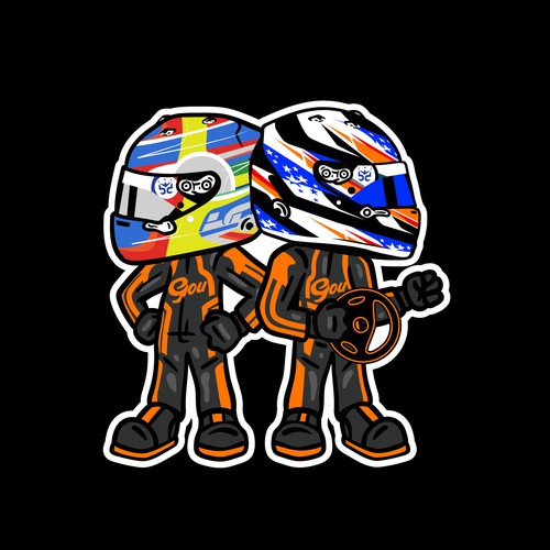 Racing Logo Cartoon